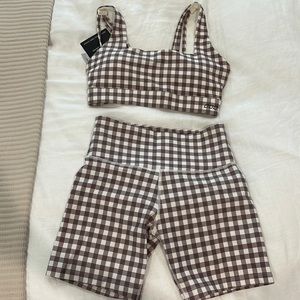 Lorna Jane Gingham set NWT